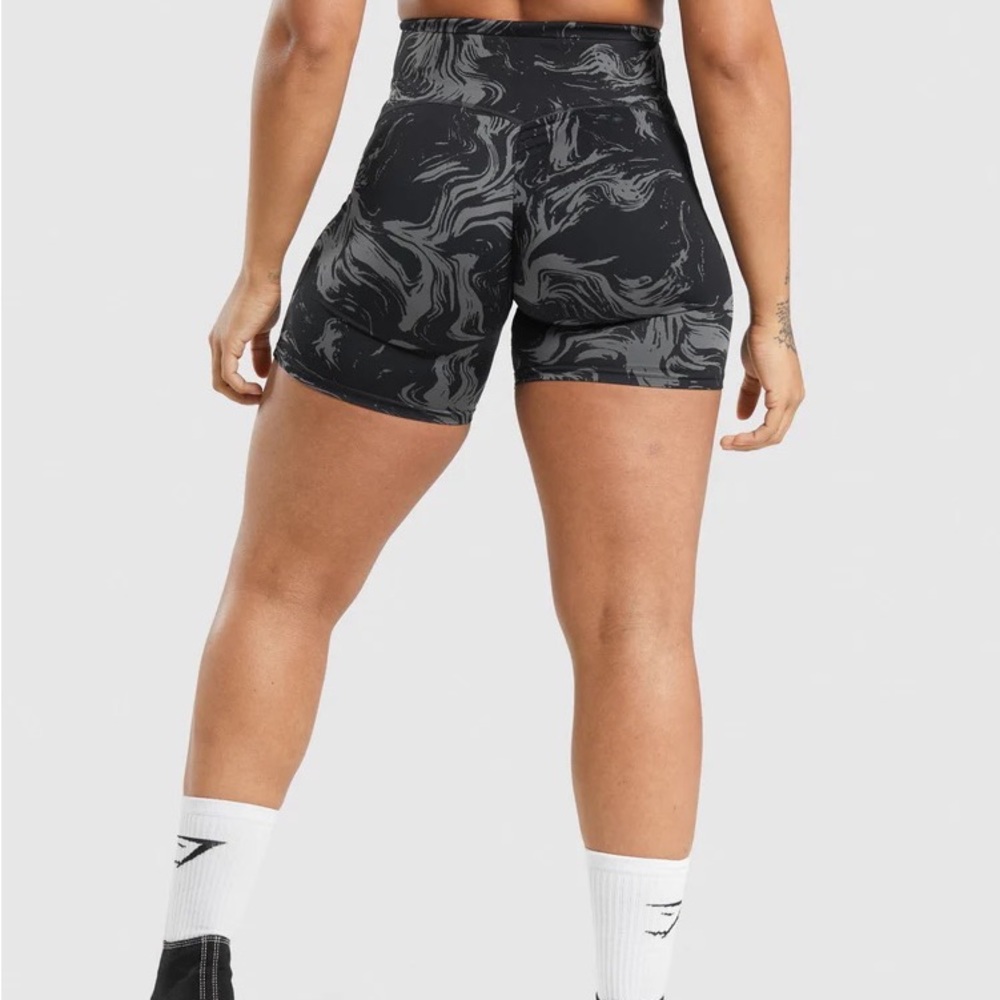 Gymshark Black and Gray Athletic Shorts